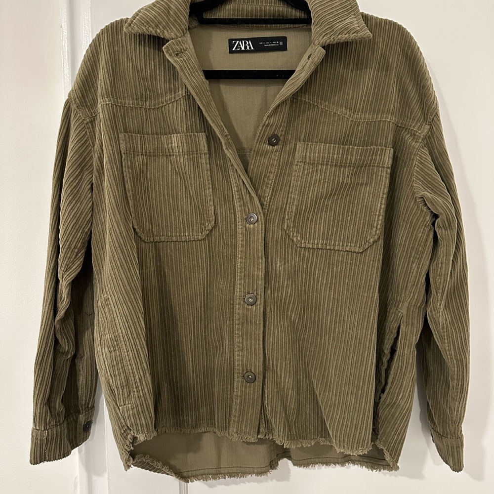 Zara Khaki Corduroy Jacket